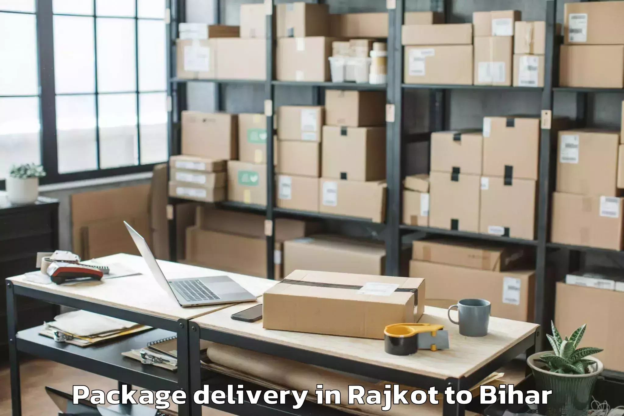 Top Rajkot to Valmiki Nagar Package Delivery Available